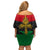 Pan African Ankh Off Shoulder Short Dress - Wonder Print Shop