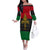 Pan African Ankh Off The Shoulder Long Sleeve Dress - Wonder Print Shop