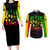 Reggae One Love Couples Matching Long Sleeve Bodycon Dress and Long Sleeve Button Shirts African - Wonder Print Shop