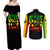 Reggae One Love Couples Matching Off Shoulder Maxi Dress and Long Sleeve Button Shirts African - Wonder Print Shop