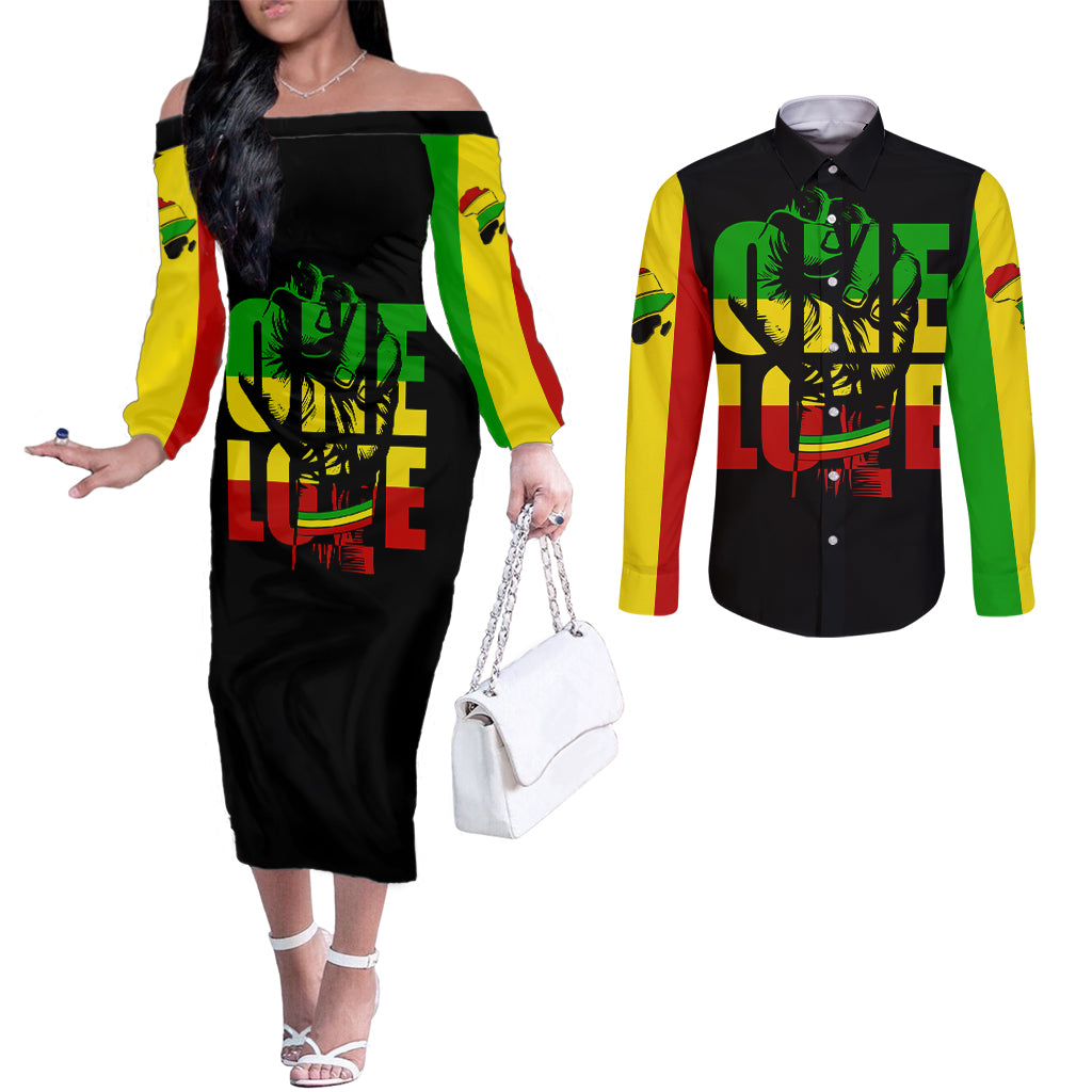 reggae-one-love-couples-matching-off-the-shoulder-long-sleeve-dress-and-long-sleeve-button-shirts-african