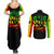 Reggae One Love Couples Matching Summer Maxi Dress and Long Sleeve Button Shirts African - Wonder Print Shop