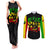 Reggae One Love Couples Matching Tank Maxi Dress and Long Sleeve Button Shirts African - Wonder Print Shop