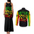 Reggae One Love Couples Matching Tank Maxi Dress and Long Sleeve Button Shirts African - Wonder Print Shop