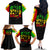 Reggae One Love Family Matching Off Shoulder Long Sleeve Dress and Hawaiian Shirt African - Wonder Print Shop