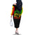 Reggae One Love Family Matching Off Shoulder Long Sleeve Dress and Hawaiian Shirt African - Wonder Print Shop