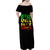 Reggae One Love Family Matching Off Shoulder Maxi Dress and Hawaiian Shirt African - Wonder Print Shop