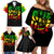 Reggae One Love Family Matching Off Shoulder Short Dress and Hawaiian Shirt African - Wonder Print Shop