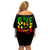 Reggae One Love Family Matching Off Shoulder Short Dress and Hawaiian Shirt African - Wonder Print Shop