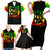 Reggae One Love Family Matching Short Sleeve Bodycon Dress and Hawaiian Shirt African - Wonder Print Shop