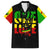 Reggae One Love Family Matching Short Sleeve Bodycon Dress and Hawaiian Shirt African - Wonder Print Shop