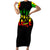 Reggae One Love Family Matching Short Sleeve Bodycon Dress and Hawaiian Shirt African - Wonder Print Shop