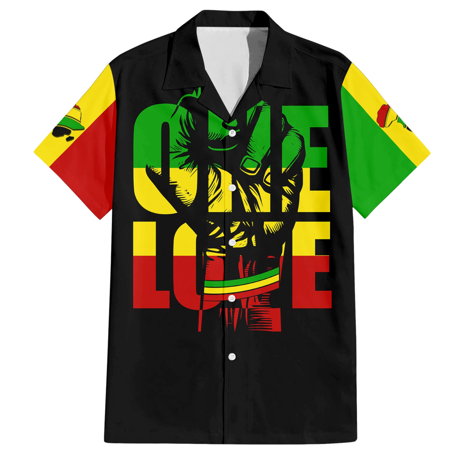 Reggae One Love Hawaiian Shirt African - Wonder Print Shop