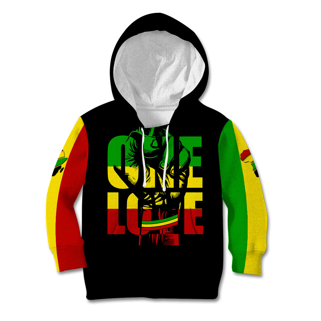 Reggae One Love Kid Hoodie African - Wonder Print Shop