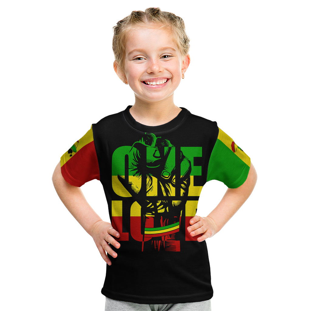 Reggae One Love Kid T Shirt African - Wonder Print Shop