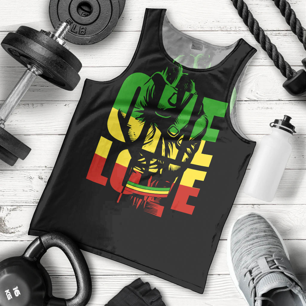 Reggae One Love Men Tank Top African - Wonder Print Shop