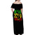 Reggae One Love Off Shoulder Maxi Dress African - Wonder Print Shop