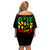 Reggae One Love Off Shoulder Short Dress African - Wonder Print Shop