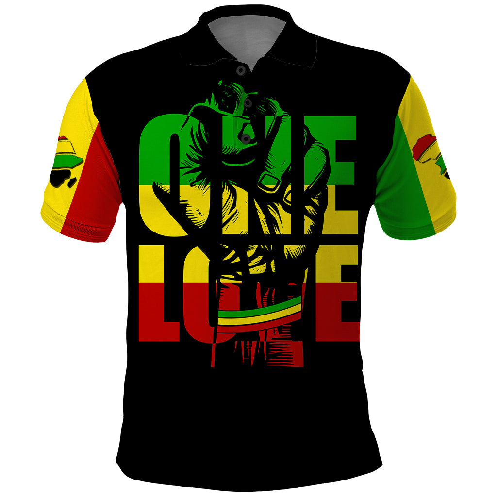 Reggae One Love Polo Shirt African - Wonder Print Shop