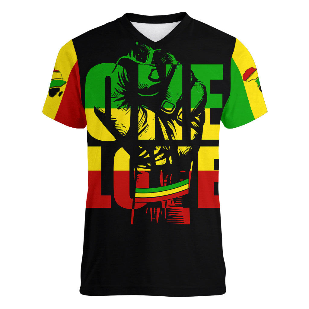 reggae-one-love-women-v-neck-t-shirt-african