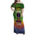 I'm Blunt African Family Matching Off Shoulder Maxi Dress and Hawaiian Shirt Black Women Mandala