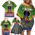 I'm Blunt African Family Matching Off Shoulder Short Dress and Hawaiian Shirt Black Women Mandala