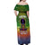 I'm Blunt African Off Shoulder Maxi Dress Black Women Mandala