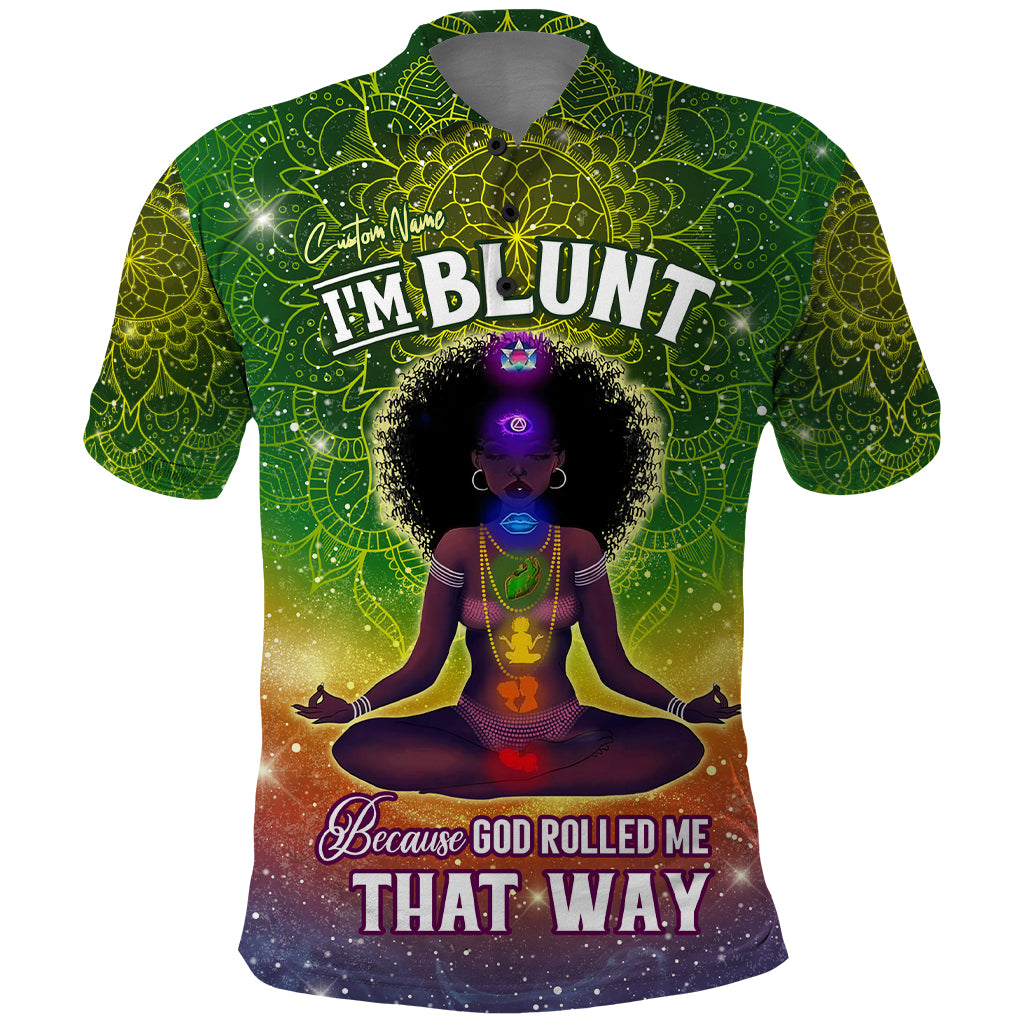 I'm Blunt African Polo Shirt Black Women Mandala - Wonder Print Shop