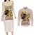 Lion Black King Couples Matching Long Sleeve Bodycon Dress and Long Sleeve Button Shirt African Heritage