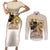 Lion Black King Couples Matching Short Sleeve Bodycon Dress and Long Sleeve Button Shirt African Heritage