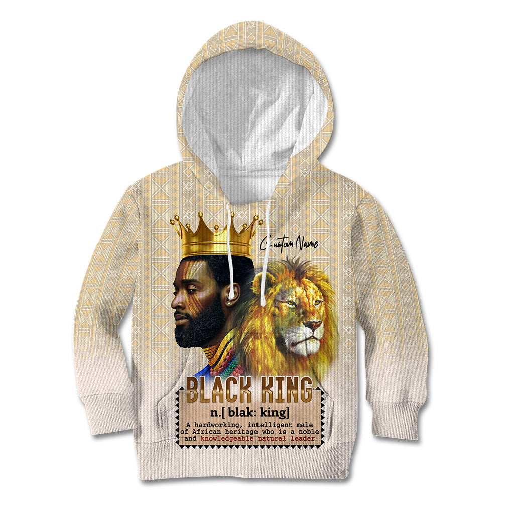 Lion Black King Kid Hoodie African Heritage