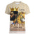 Lion Black King Women V Neck T Shirt African Heritage