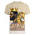 Lion Black King Women V Neck T Shirt African Heritage