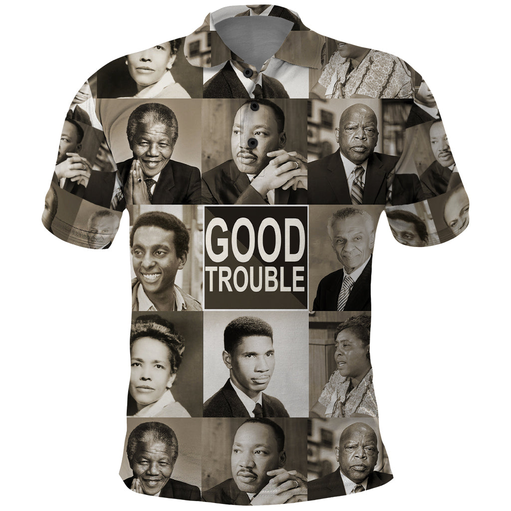 Good Trouble Polo Shirt Civil Rights Leaders - Wonder Print Shop