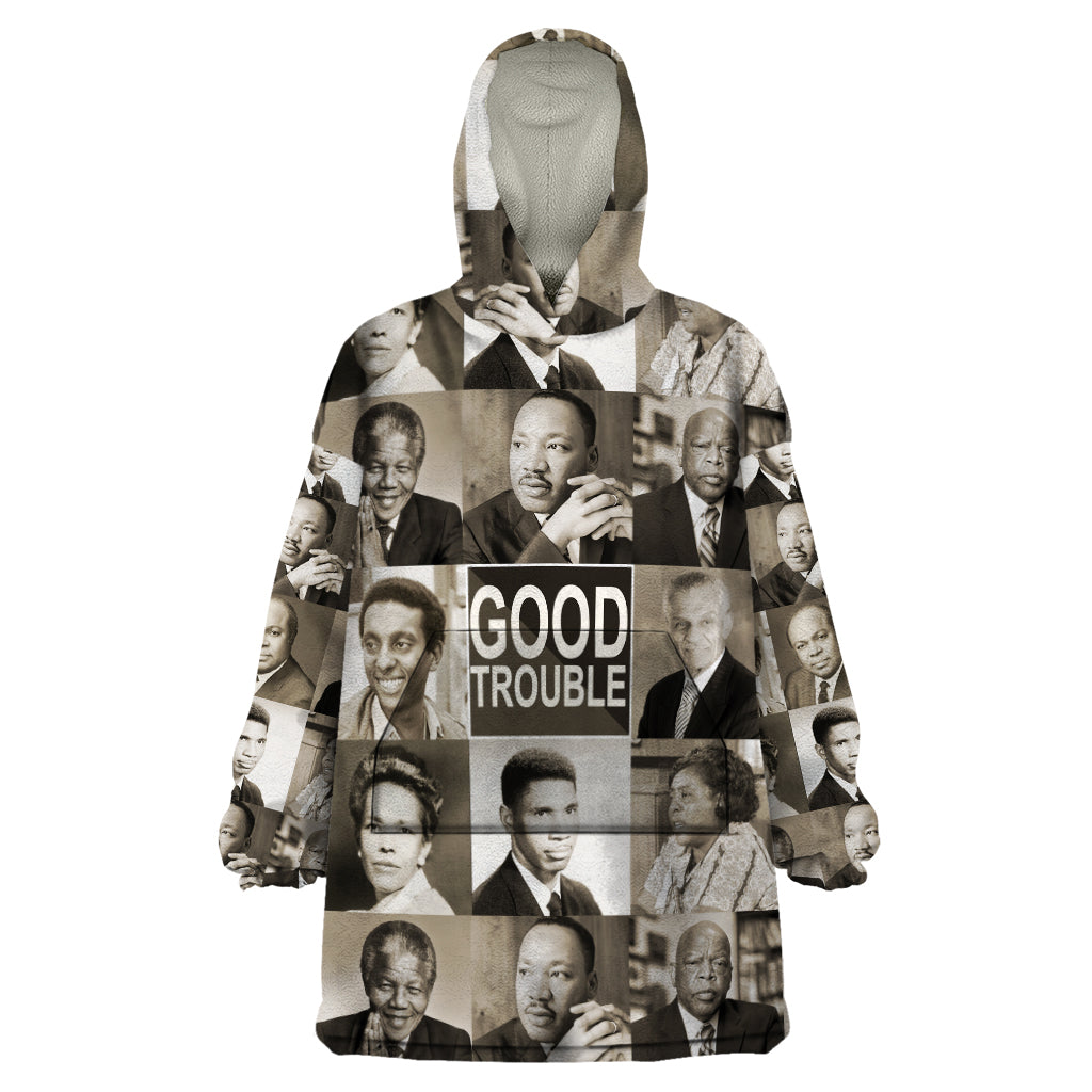 Good Trouble Wearable Blanket Hoodie Civil Rights Leaders