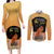 Personalized African Black Women Couples Matching Long Sleeve Bodycon Dress and Long Sleeve Button Shirt She Who Kneels Before God