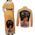 Personalized African Black Women Couples Matching Off Shoulder Maxi Dress and Long Sleeve Button Shirt She Who Kneels Before God