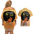 Personalized African Black Women Couples Matching Off Shoulder Short Dress and Hawaiian Shirt She Who Kneels Before God