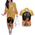 Personalized African Black Women Couples Matching Off The Shoulder Long Sleeve Dress and Hawaiian Shirt She Who Kneels Before God