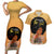 Personalized African Black Women Couples Matching Short Sleeve Bodycon Dress and Hawaiian Shirt She Who Kneels Before God