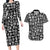 Mix Adinkra Couples Matching Long Sleeve Bodycon Dress and Hawaiian Shirt Black Pattern - Wonder Print Shop