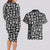 Mix Adinkra Couples Matching Long Sleeve Bodycon Dress and Hawaiian Shirt Black Pattern - Wonder Print Shop