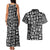 Mix Adinkra Couples Matching Tank Maxi Dress and Hawaiian Shirt Black Pattern - Wonder Print Shop