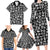 Mix Adinkra Family Matching Long Sleeve Bodycon Dress and Hawaiian Shirt Black Pattern - Wonder Print Shop