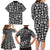 Mix Adinkra Family Matching Long Sleeve Bodycon Dress and Hawaiian Shirt Black Pattern - Wonder Print Shop