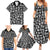 Mix Adinkra Family Matching Summer Maxi Dress and Hawaiian Shirt Black Pattern - Wonder Print Shop