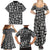 Mix Adinkra Family Matching Summer Maxi Dress and Hawaiian Shirt Black Pattern - Wonder Print Shop