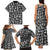 Mix Adinkra Family Matching Tank Maxi Dress and Hawaiian Shirt Black Pattern - Wonder Print Shop