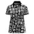 Mix Adinkra Women Polo Shirt Black Pattern