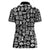 Mix Adinkra Women Polo Shirt Black Pattern